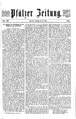 Pfälzer Zeitung Freitag 28. Juni 1878