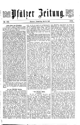Pfälzer Zeitung Donnerstag 18. Juli 1878