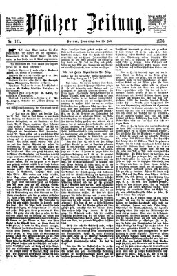 Pfälzer Zeitung Donnerstag 25. Juli 1878