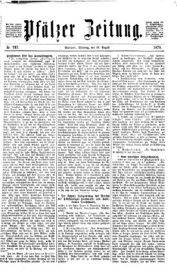 Pfälzer Zeitung Dienstag 20. August 1878