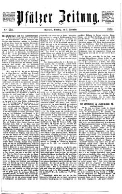 Pfälzer Zeitung Dienstag 5. November 1878