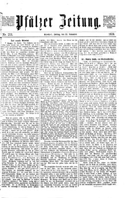 Pfälzer Zeitung Freitag 22. November 1878