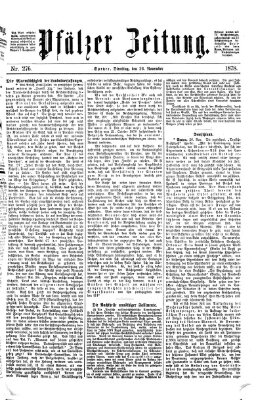 Pfälzer Zeitung Dienstag 26. November 1878