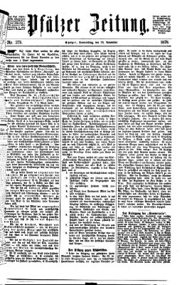 Pfälzer Zeitung Donnerstag 28. November 1878