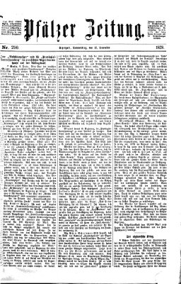 Pfälzer Zeitung Donnerstag 12. Dezember 1878