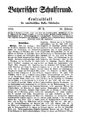 Bayerischer Schulfreund Donnerstag 28. Februar 1878