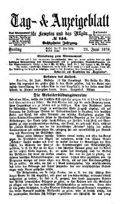 Tag- und Anzeigeblatt für Kempten und das Allgäu Freitag 28. Juni 1878